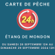 Carte de pêche 24 heures du 23/09 au 24/09/23