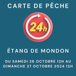 Carte de pêche 24H du 26/10 au 27/10/24