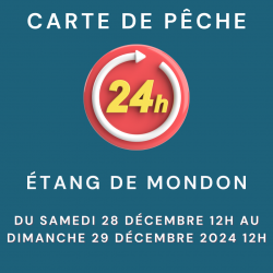 Carte de pêche 24 heures du 28/12 au 29/12/2024