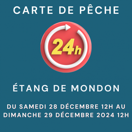 Carte de pêche 24 heures du 28/12 au 29/12/2024