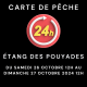 Carte de pêche 24 heures du 26/10 au 27/10/2024 