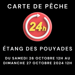 Carte de pêche 24 heures du 19/10 au 20/10/2024