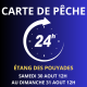 Carte de pêche 24 heures du 30/08 au 31/08/2025