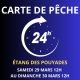 Carte de pêche 24 heures du 29/03 au 30/03/2025