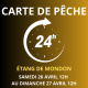 Carte de pêche 24 heures du 26/04 au 27/04/2025