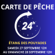 Carte de pêche 24 heures du 27/09 au 28/09/2025