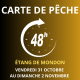 Carte de pêche 48h du 25/10 au 26/10/25